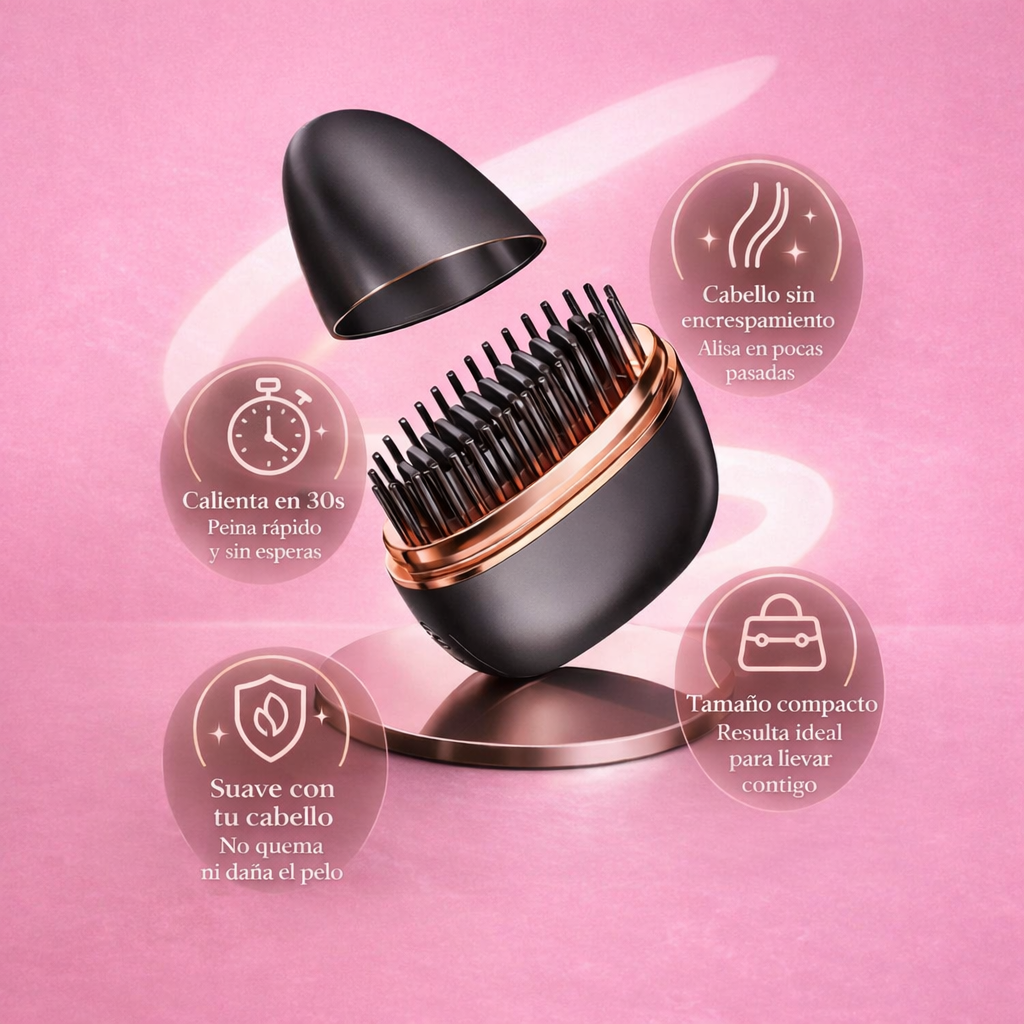 Peine alisador inalámbrico portátil
